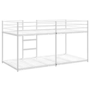 Patrová postel bez matrace bílá 80x200 cm ocel - obrázek 7