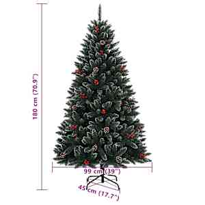 Umělý vánoční stromek s 300 LED 180 cm - obrázek 12