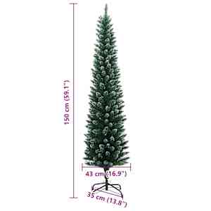Umělý úzký vánoční stromek se 150 LED 150 cm - obrázek 12