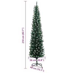 Umělý úzký vánoční stromek s 300 LED 210 cm - obrázek 12
