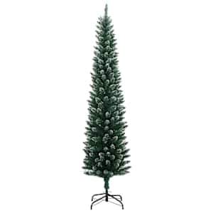 Umělý úzký vánoční stromek s 300 LED 210 cm - obrázek 3