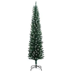 Umělý úzký vánoční stromek s 300 LED 240 cm - obrázek 3