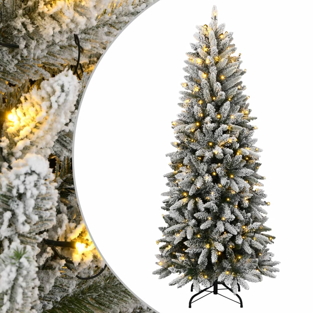 vidaXL Künstlicher Weihnachtsbaum mit Schnee 300 LEDs 180 cm