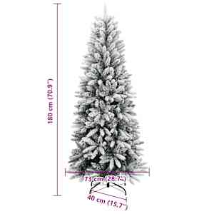 Umělý vánoční stromek s 300 LED a sněhem 180 cm - obrázek 11