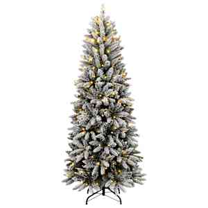 Umělý vánoční stromek s 300 LED a sněhem 210 cm - obrázek 2