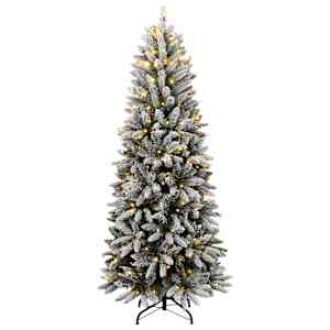Umělý vánoční stromek s 300 LED a sněhem 240 cm - obrázek 2