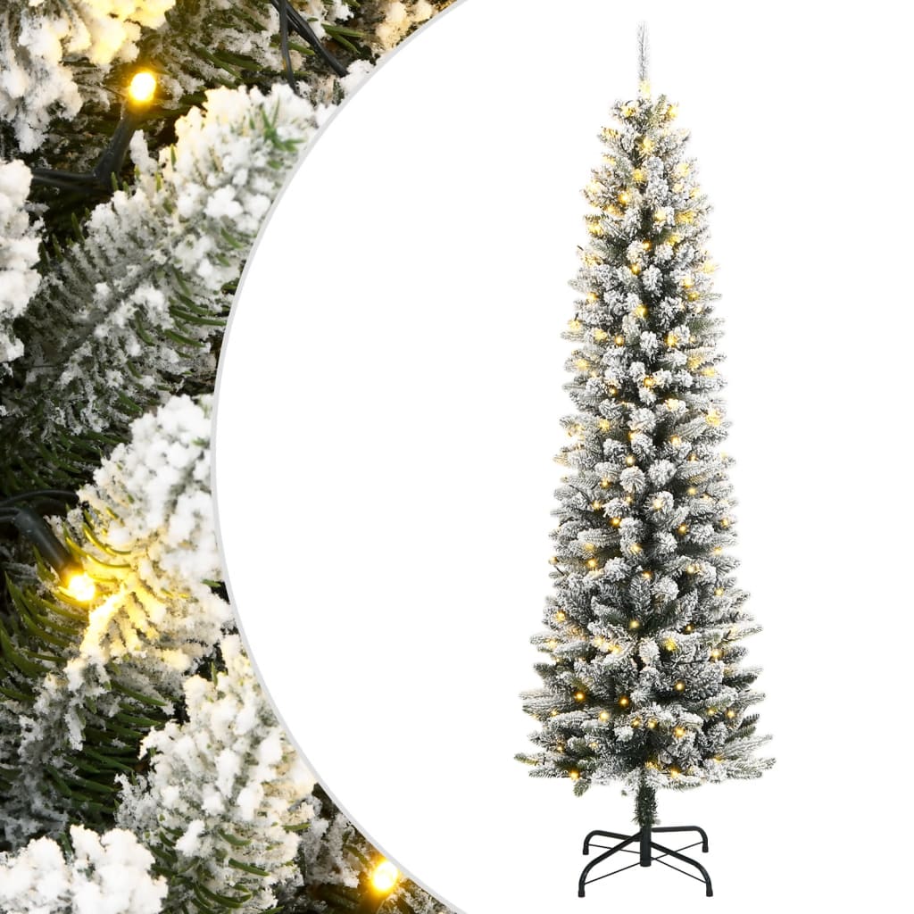 Künstlicher Weihnachtsbaum mit Schnee 150 LEDs 150 cm