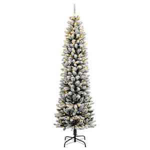 Umělý vánoční stromek s 300 LED a sněhem 180 cm - obrázek 2
