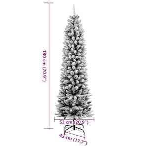 Umělý vánoční stromek s 300 LED a sněhem 180 cm - obrázek 12