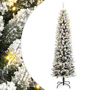 Umělý vánoční stromek s 300 LED a sněhem 240 cm - obrázek 1