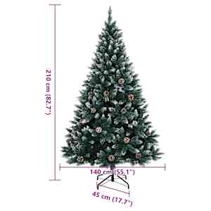 Umělý vánoční stromek s 300 LED 210 cm - obrázek 12