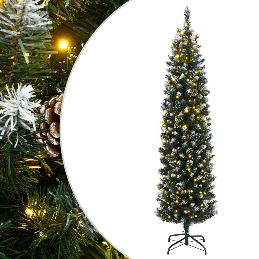 vidaXL Künstlicher Weihnachtsbaum Schlank 150 LEDs 120 cm