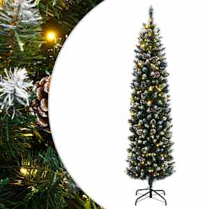 Umělý úzký vánoční stromek s 300 LED 180 cm - obrázek 1