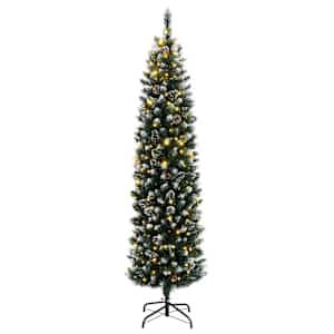 Umělý úzký vánoční stromek s 300 LED 180 cm - obrázek 3