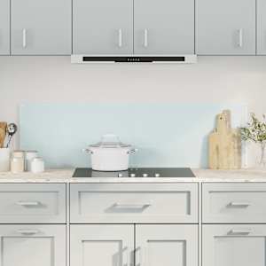 Kuhinjska zaščitna obloga 2 kosa bela 70x50 cm kaljeno steklo