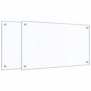 Kuchyňské panely 2 ks průhledné 70 x 40 cm tvrzené sklo - obrázek 2