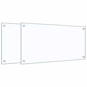 Kuchyňské panely 2 ks průhledné 80 x 40 cm tvrzené sklo - obrázek 2