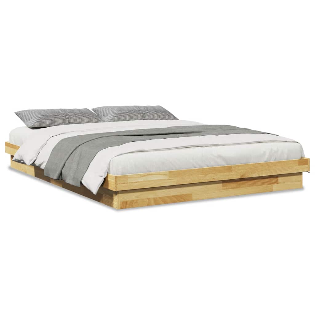 E-shop vidaXL Rám postele bez matraca 160x200 cm Dub z masívneho dreva