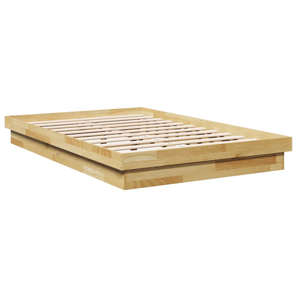 vidaXL Bedframe zonder matras 120x200 cm massief hout eiken afbeelding