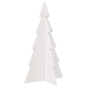 vidaXL puidust j&otilde;ulupuu kaunistuseks, valge, 80 cm, m&auml;nnipuit