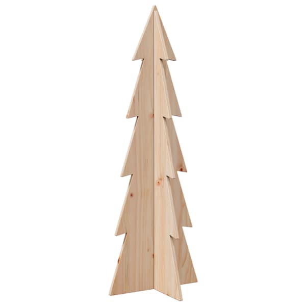 vidaXL puidust j&otilde;ulupuu kaunistuseks, 112 cm, m&auml;nnipuit