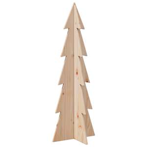 Dřevěný vánoční stromeček na ozdoby 112 cm masivní borové dřevo - obrázek 5