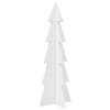 vidaXL puidust j&otilde;ulupuu kaunistuseks, valge, 112 cm, m&auml;nnipuit