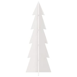 Dřevěný vánoční stromeček na ozdoby bílý 112 cm masiv borovice - obrázek 3