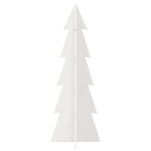 Dřevěný vánoční stromeček na ozdoby bílý 112 cm masiv borovice - obrázek 4