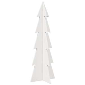 Dřevěný vánoční stromeček na ozdoby bílý 112 cm masiv borovice - obrázek 5