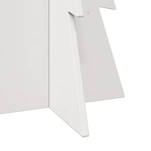Dřevěný vánoční stromeček na ozdoby bílý 112 cm masiv borovice - obrázek 6