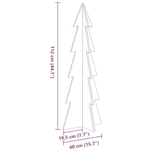 Dřevěný vánoční stromek na ozdoby voskově hnědý 112 cm borovice - obrázek 8