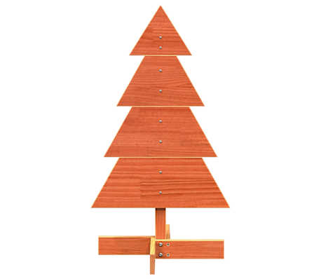 vidaXL viaszbarna t&ouml;m&ouml;r fenyőfa kar&aacute;csonyfa-dekor&aacute;ci&oacute; 80 cm