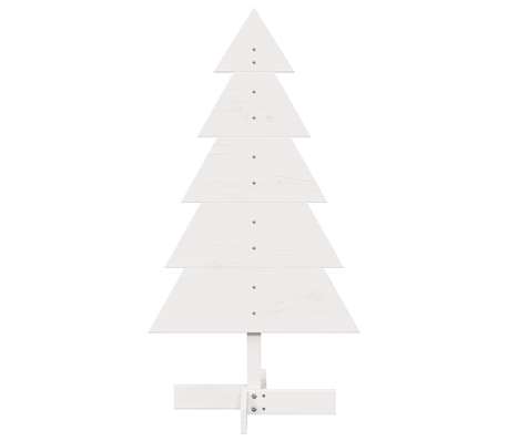 vidaXL Dřevěn&yacute; v&aacute;nočn&iacute; stromeček na ozdoby b&iacute;l&yacute; 100 cm masiv borovice