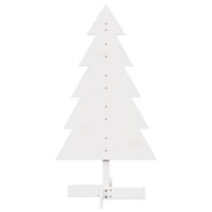 vidaXL Dřevěn&yacute; v&aacute;nočn&iacute; stromeček na ozdoby b&iacute;l&yacute; 100 cm masiv borovice