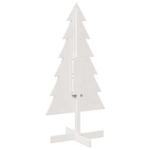 Dřevěný vánoční stromeček na ozdoby bílý 120 cm masiv borovice - obrázek 5