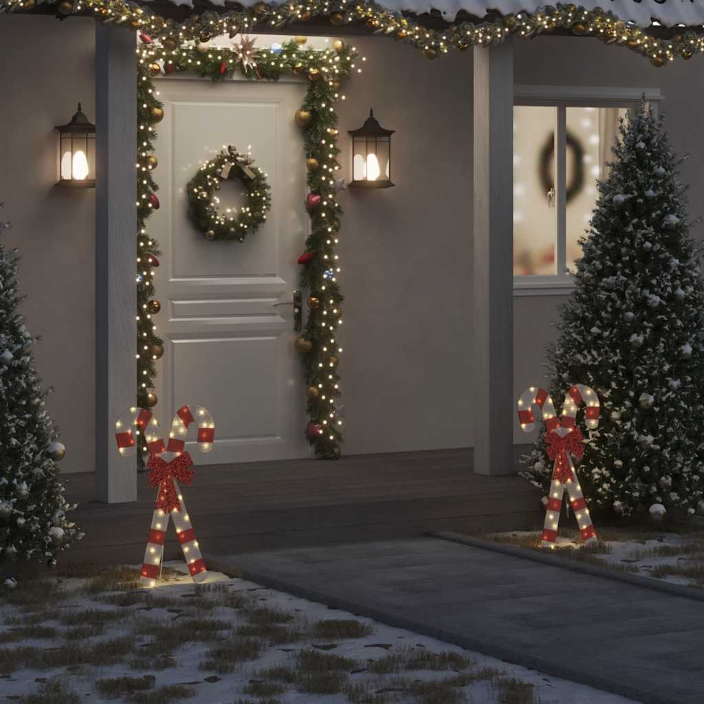 vidaXL Kerstdecoratie zuurstok 50 LED's warm wit afbeelding