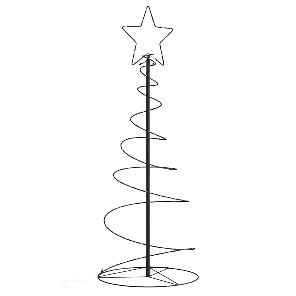 vidaXL Weihnachtsbaum Kegelform 80 LEDs Warmweiß 120 cm