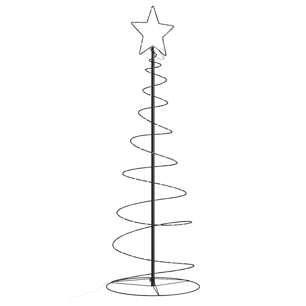 vidaXL Weihnachtsbaum Kegelform 100 LEDs Warmweiß 150 cm