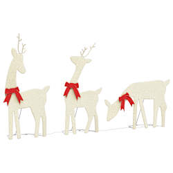 vidaXL J&otilde;ulukaunistus P&otilde;hjap&otilde;der 3 tk 90 LED-i Soe valge