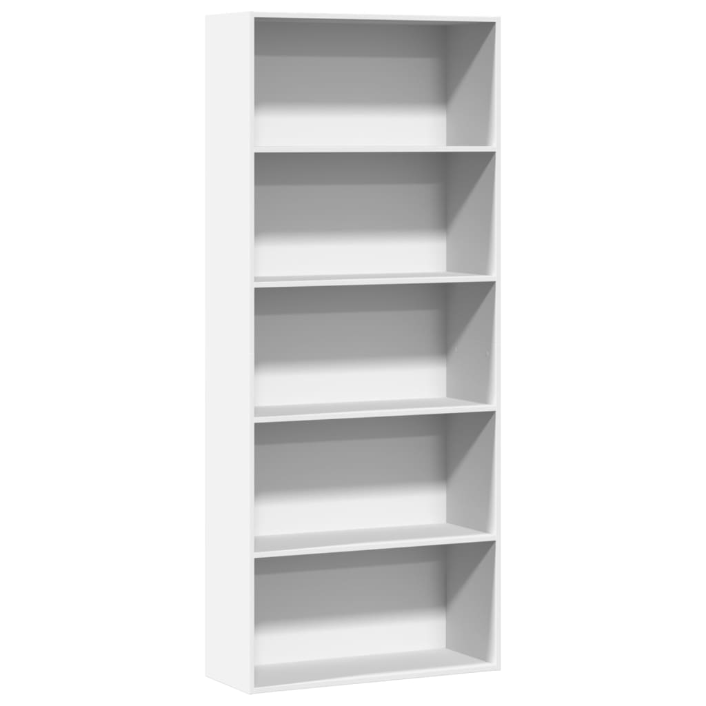 vidaXL Bücherregal Weiß 80x30x189 cm Holzwerkstoff