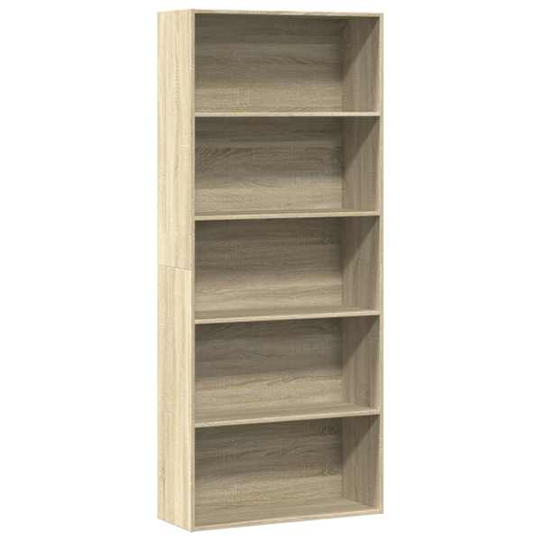 vidaXL raamaturiiul Sonoma tamm 80x30x189 tehispuit