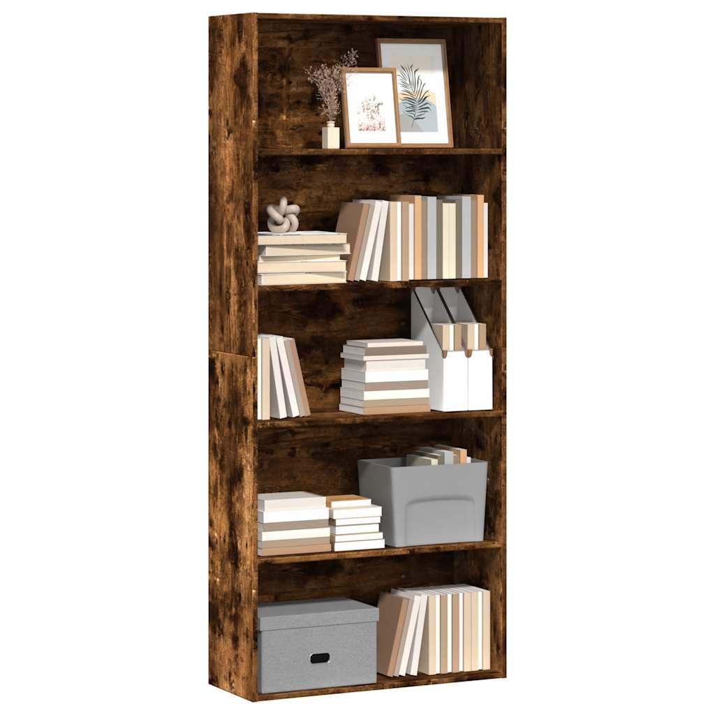 Thumbnail - vidaXL Bücherregal Räuchereiche 80x30x189 cm Holzwerkstoff