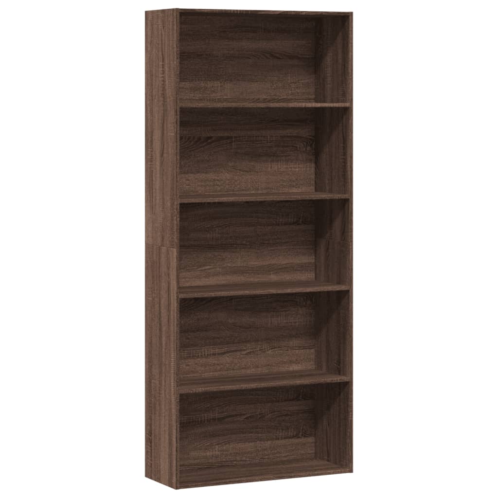 vidaXL Bücherregal Braun Eichen-Optik 80x30x189 cm Holzwerkstoff