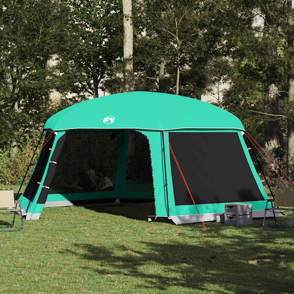 vidaXL Poolzelt mit abnehmbarem Überzelt Netzwänden Meergrün 618x532cm