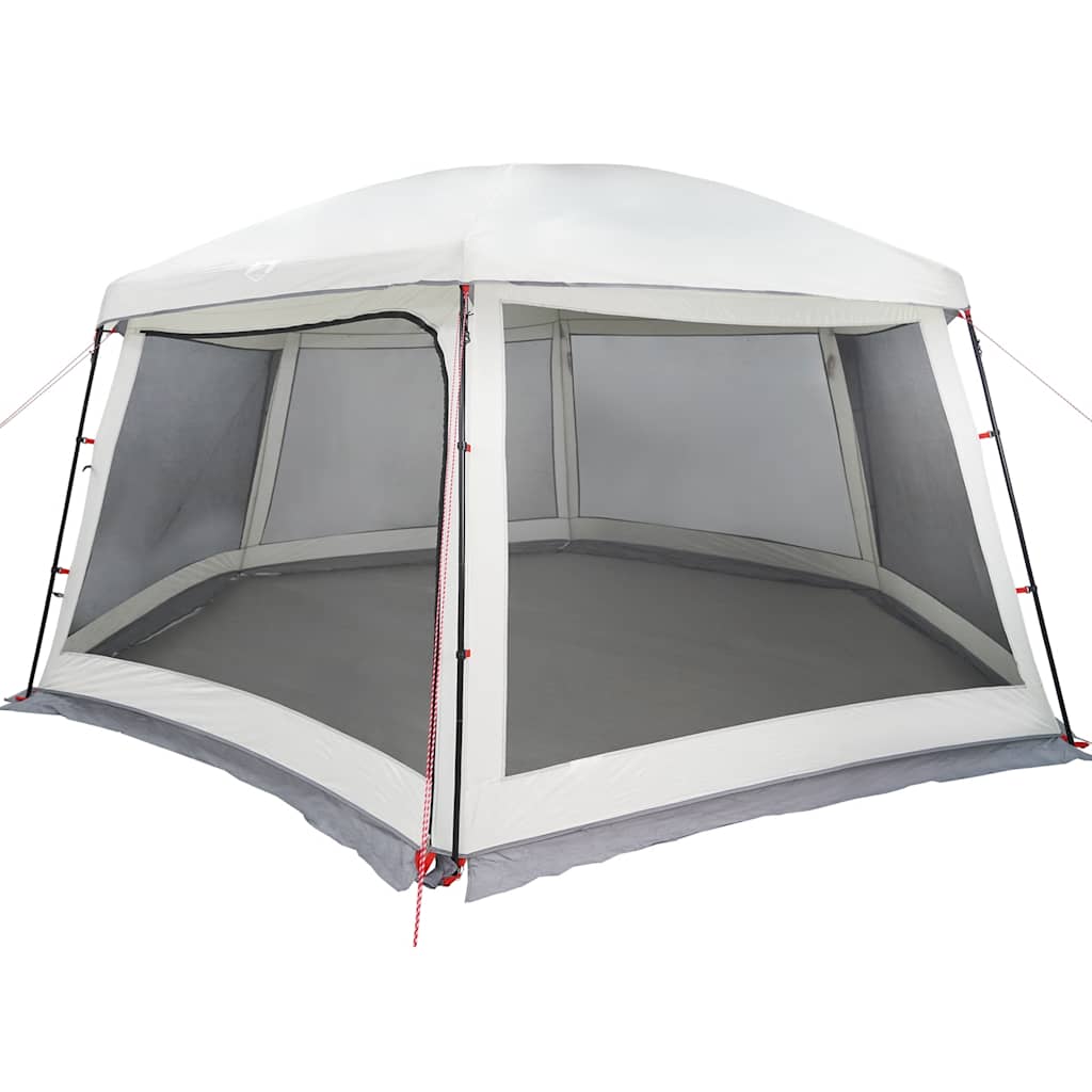 vidaXL Zwembadtent met uitneembare buiten- gaaswanden 618x532 cm grijs afbeelding