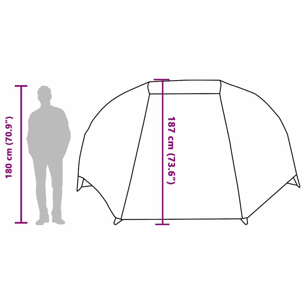 Rybářský stan Hnědá 514 x 465 x 187 cm Polyester a sklolaminát - obrázek 16