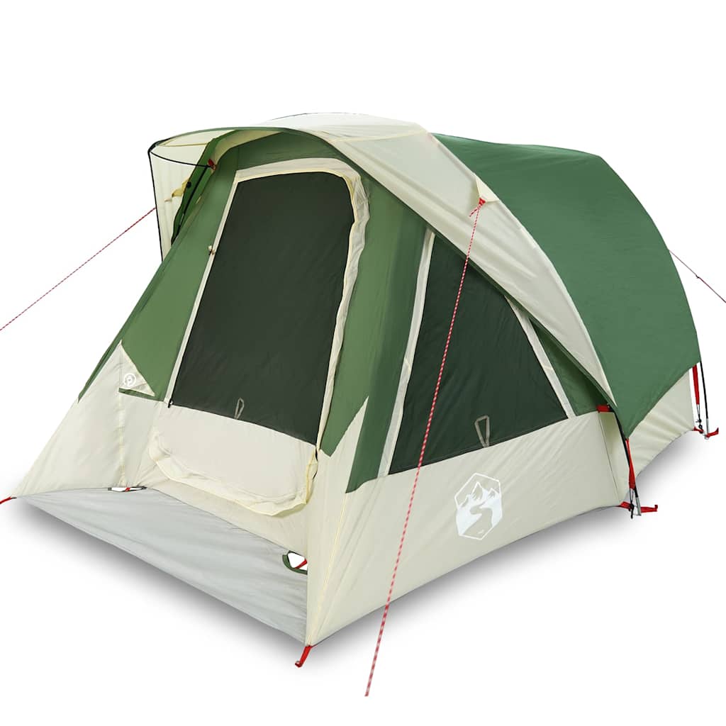 vidaXL Cabină cort de camping, 4 persoane, verde, impermeabil