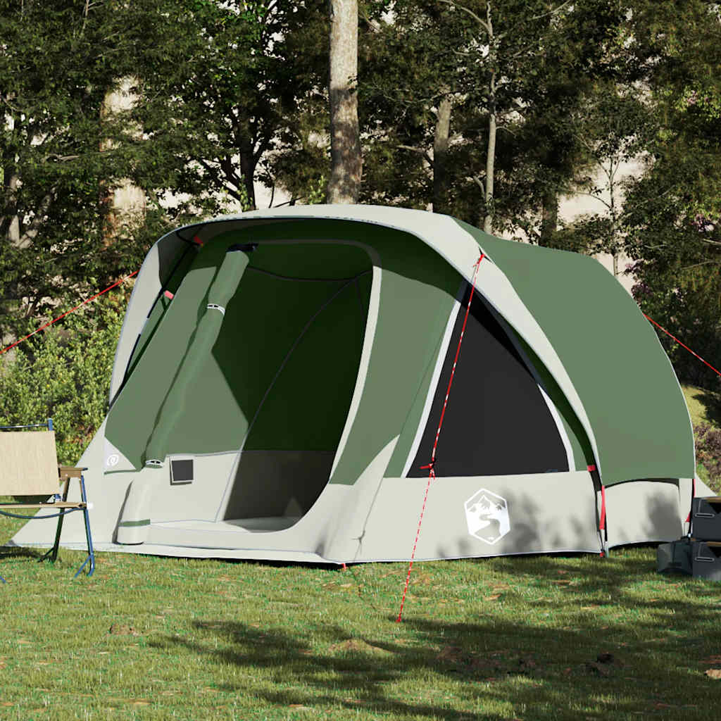 Tenda familiar estilo cabana para 6 pessoas impermeável verde