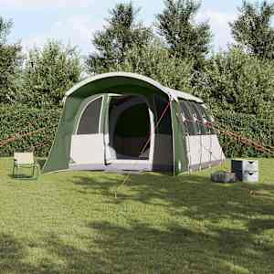 Družinski šotor s streho Zelena in Bela 576 x 325 x 213 cm